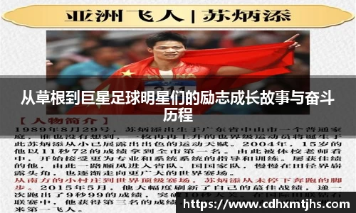 从草根到巨星足球明星们的励志成长故事与奋斗历程